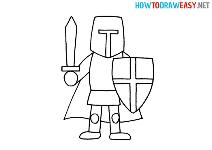 How to draw a cartoon crusader knight drawing warrior drawing crusades