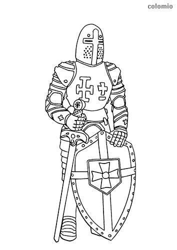 Knights coloring pages free printable knight coloring sheets