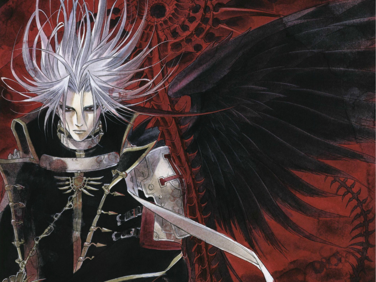 Download wallpaper elected black wings evil eye disheveled hair trinity blood the black knight black magic abel nightroad trinity blood by kiyo kyujyo section shonen in resolution x