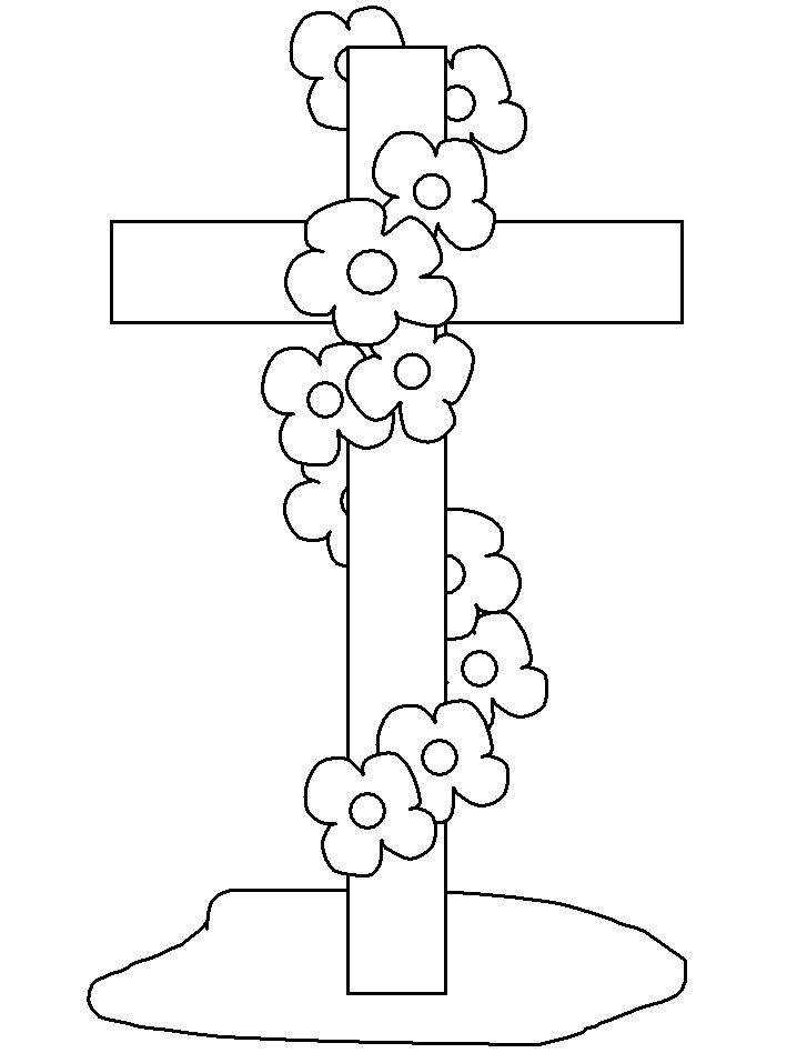 Cruz catolica para colorir