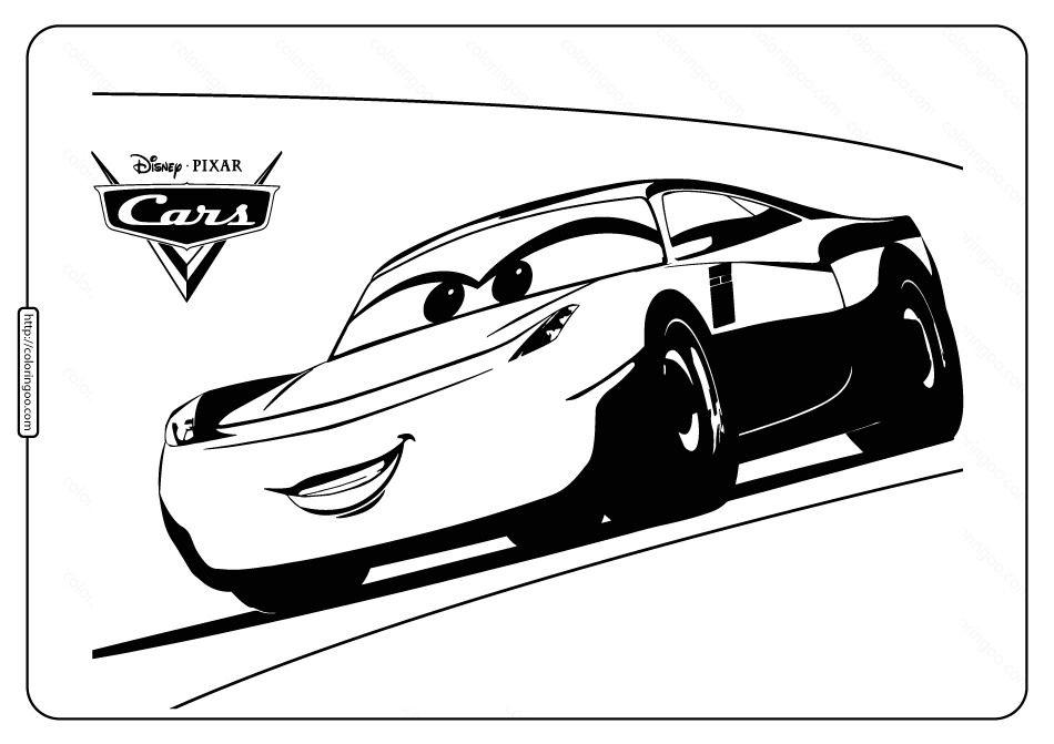 Race into fun with disney pixar cars coloring pages