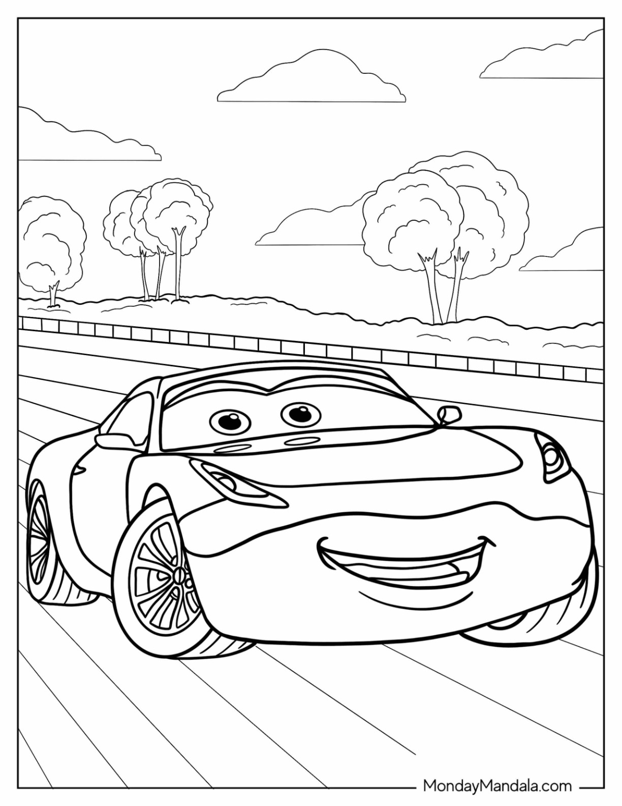 Disney cars coloring pages free pdf printables