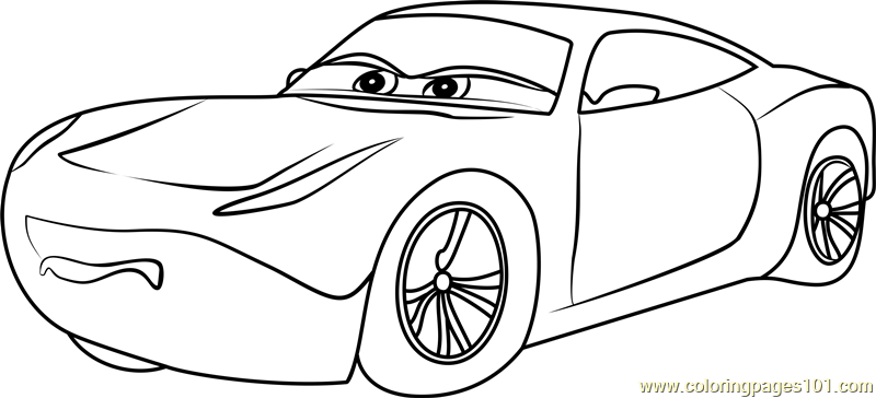 Cruz ramirez from cars coloring page for kids