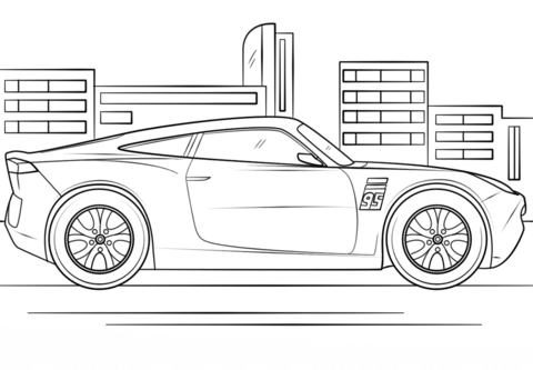 Cruz ramirez from cars coloring page free printable coloring pages