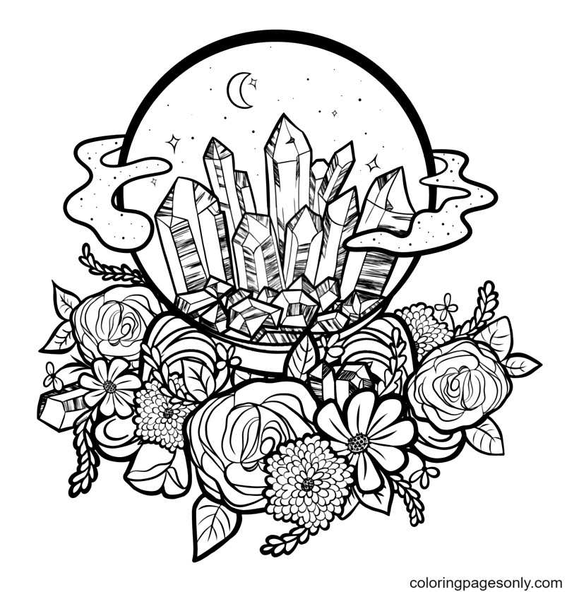 Crystal coloring pages printable for free download