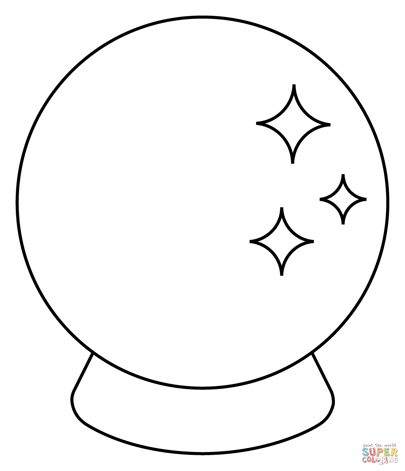 Crystal ball emoji coloring page free printable coloring pages