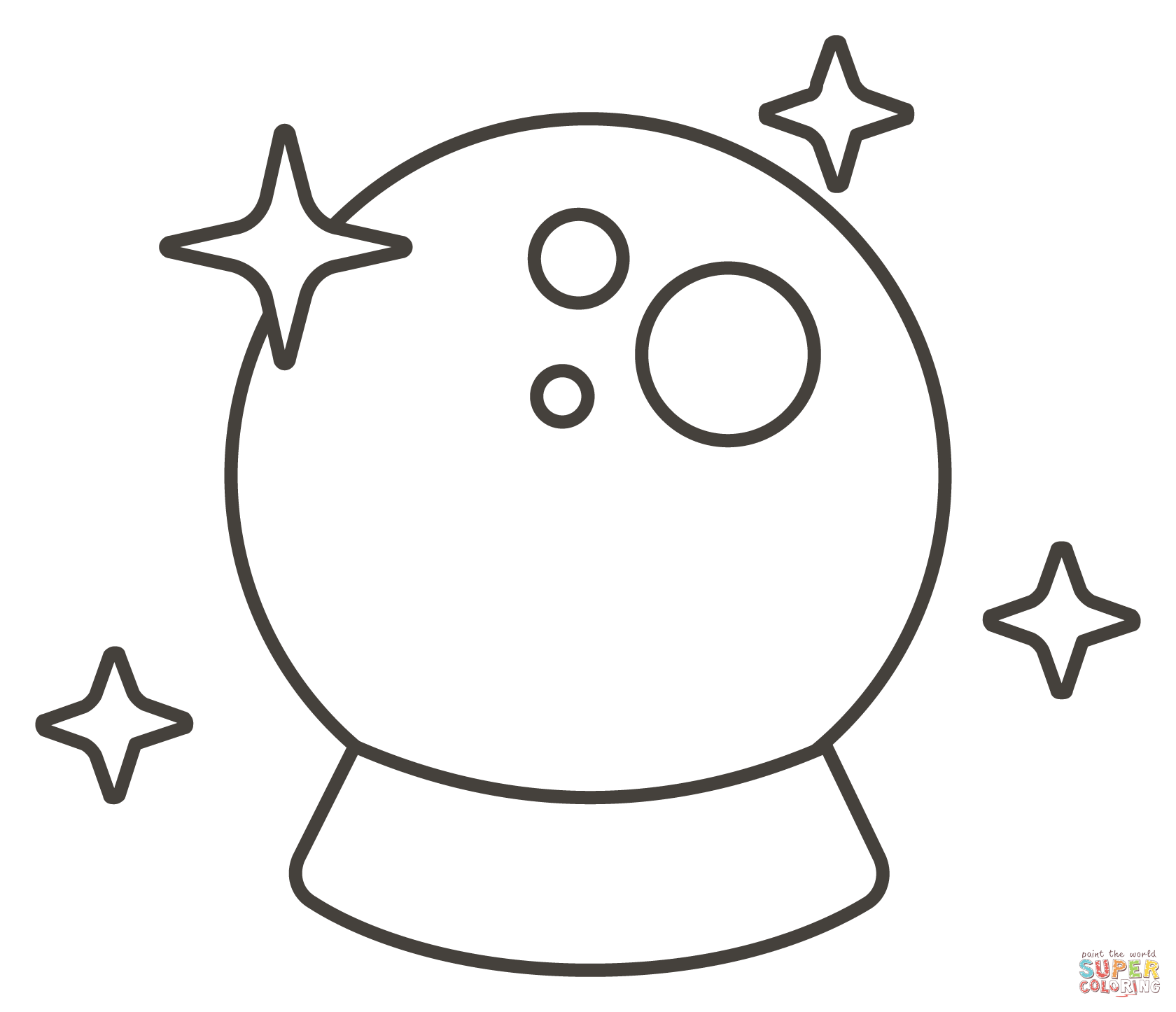 Crystal ball coloring page free printable coloring pages