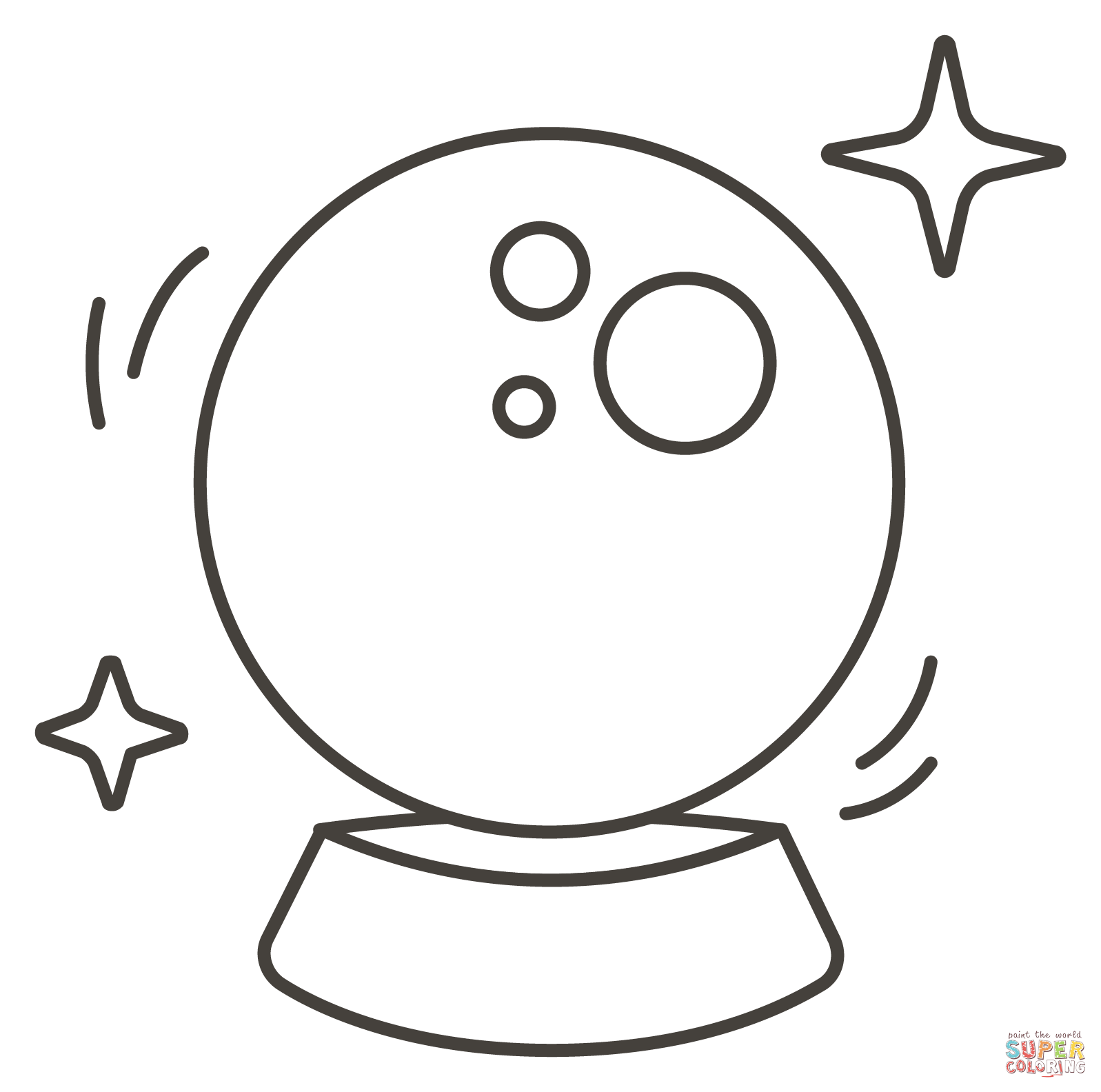 Crystal ball coloring page free printable coloring pages