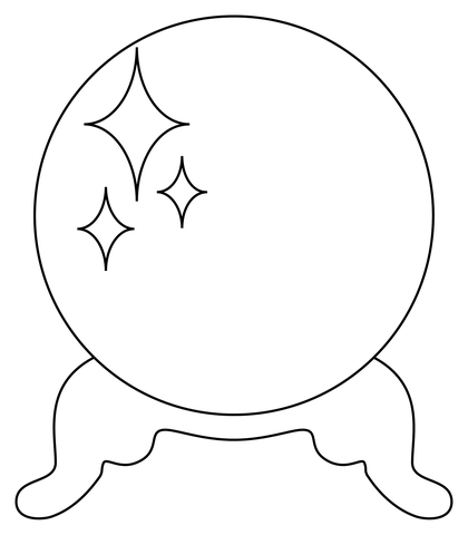 Crystal ball coloring page free printable coloring pages