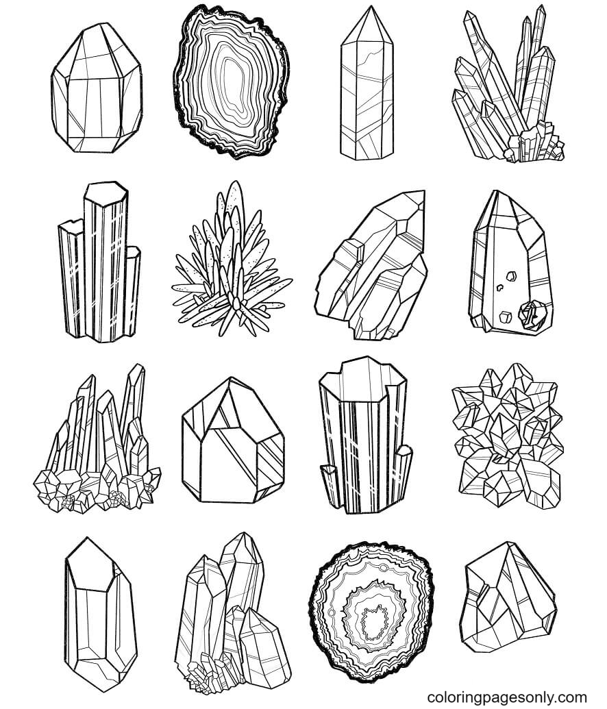 Crystal coloring pages printable for free download