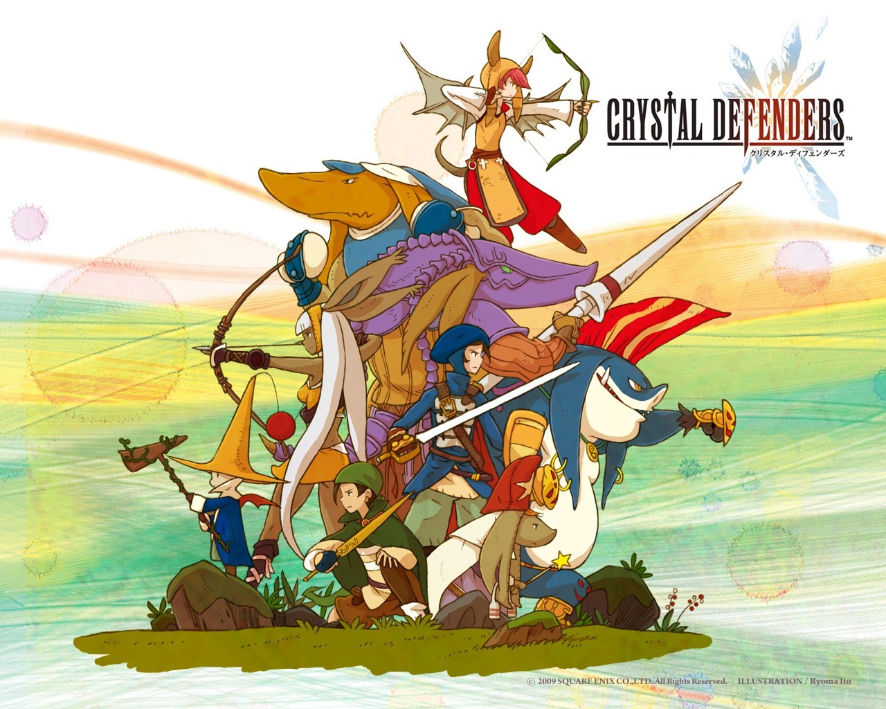 Crystal defenders wallpaper the final fantasy