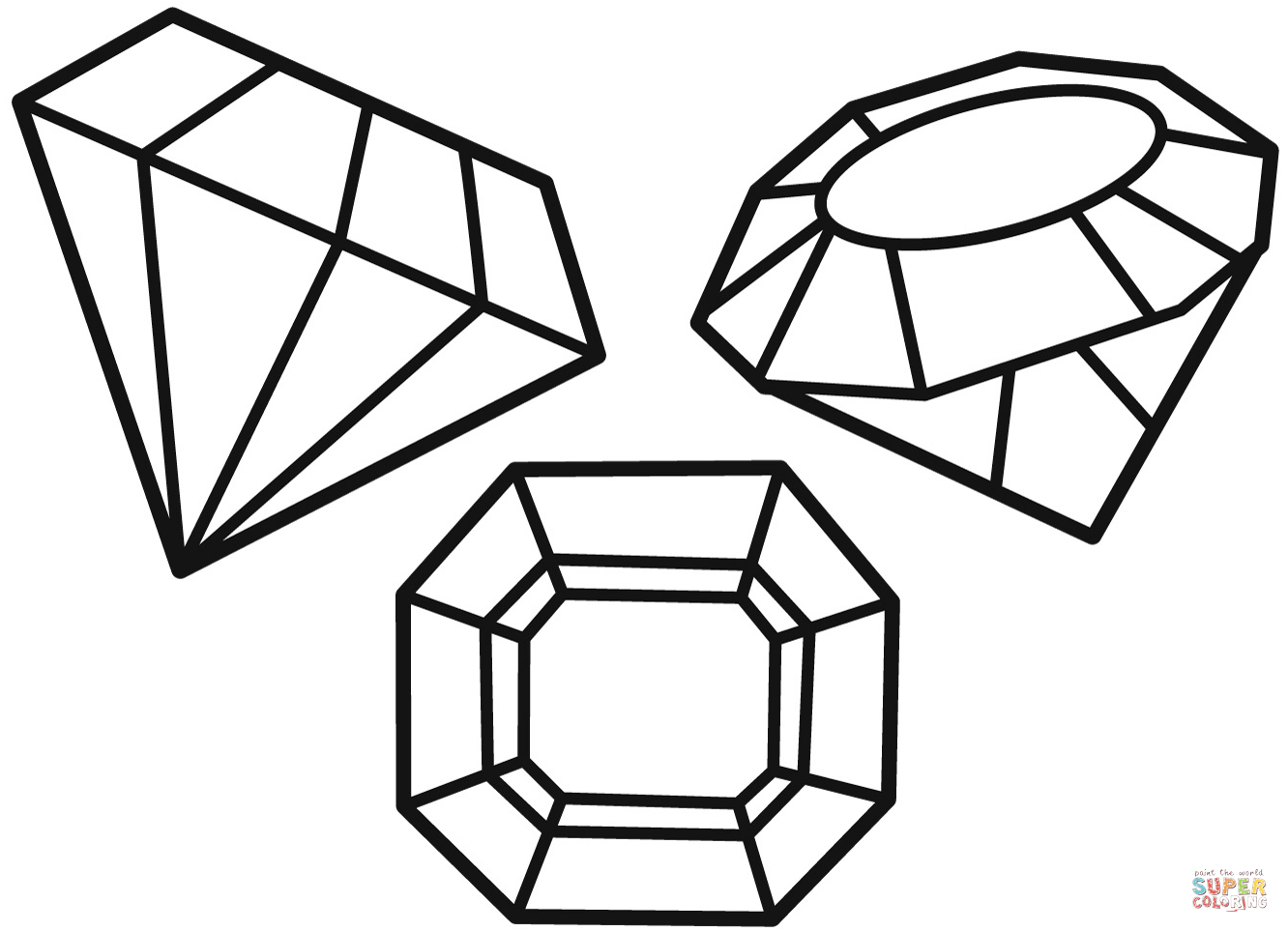 Crystal coloring page free printable coloring pages