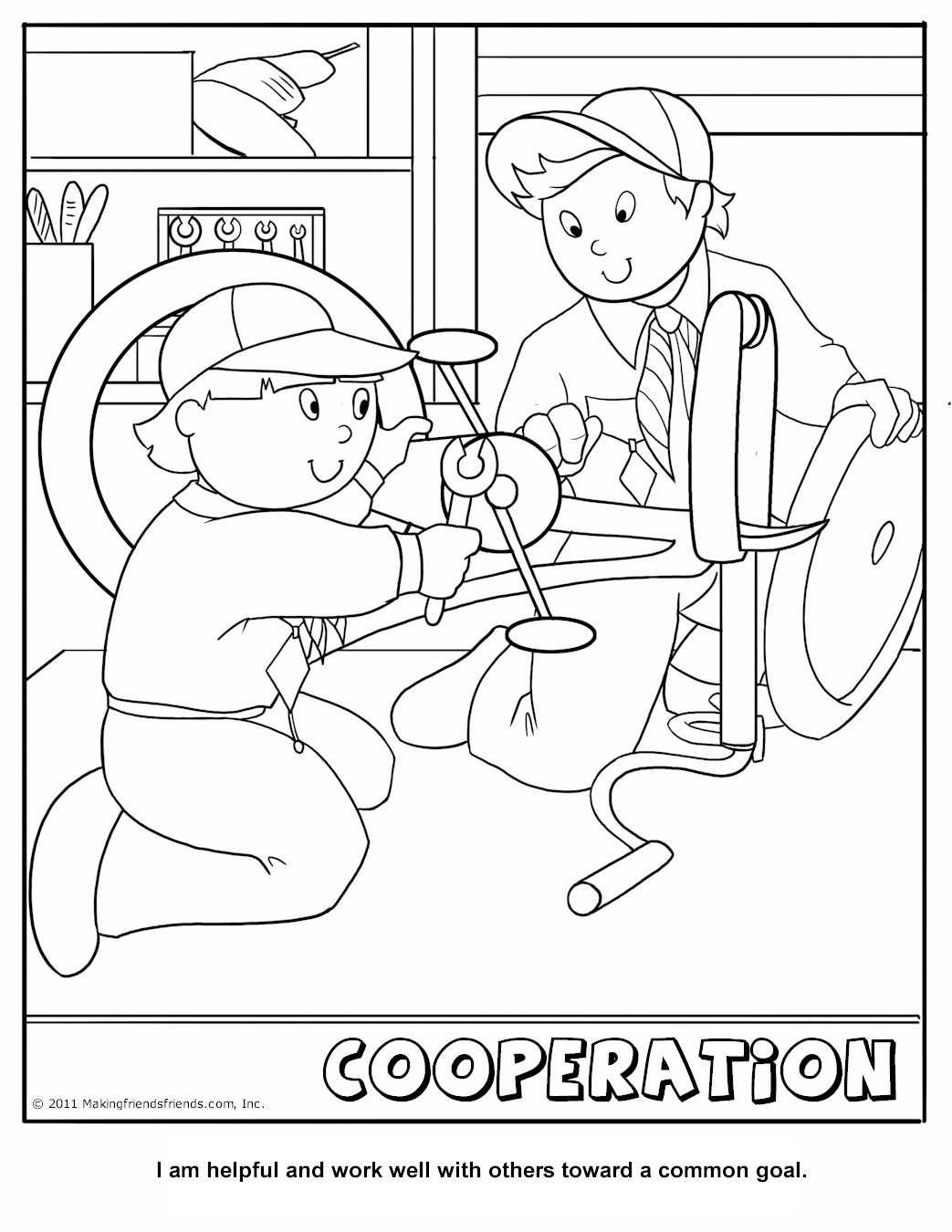 Printable coloring activity pages cub scout pack