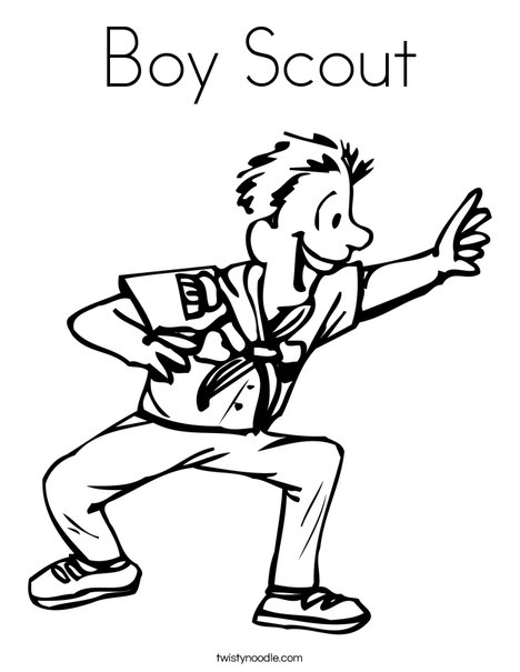 Boy scout coloring page