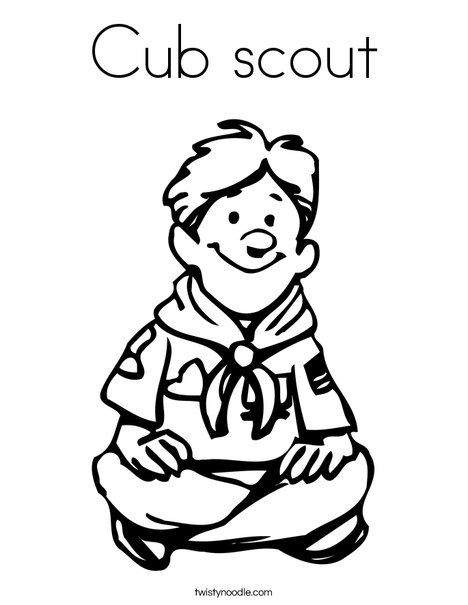 Cub scout coloring page