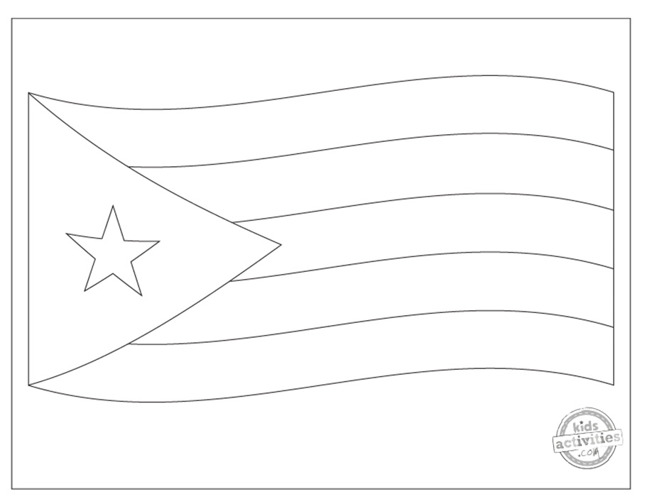 Cultural cuban flag coloring pages kids activities blog