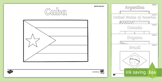 North and south america flags teacher made