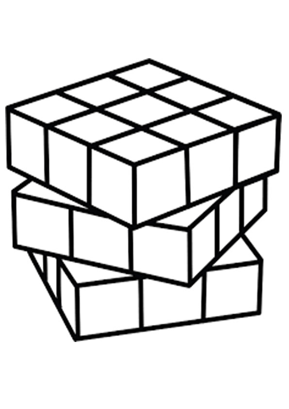 Coloring pages printable rubiks cube coloring pages