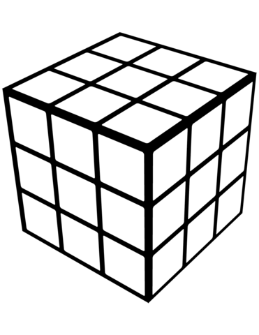 Rubiks cube coloring page free printable coloring pages