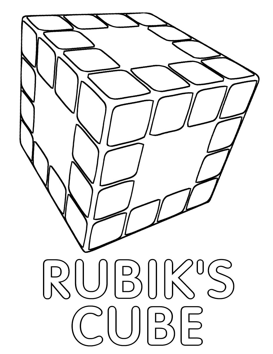 Rubiks cube coloring pages printable for free download