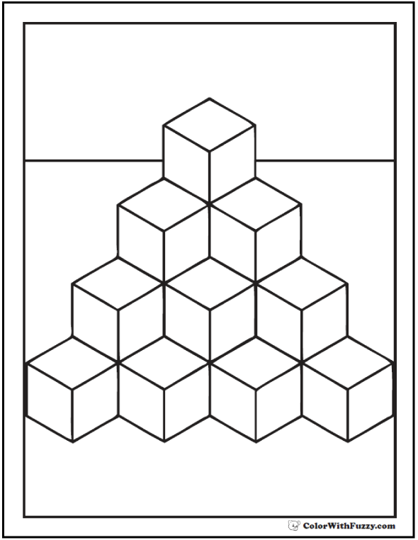 Shape coloring pages â digital pdf squares circles triangles