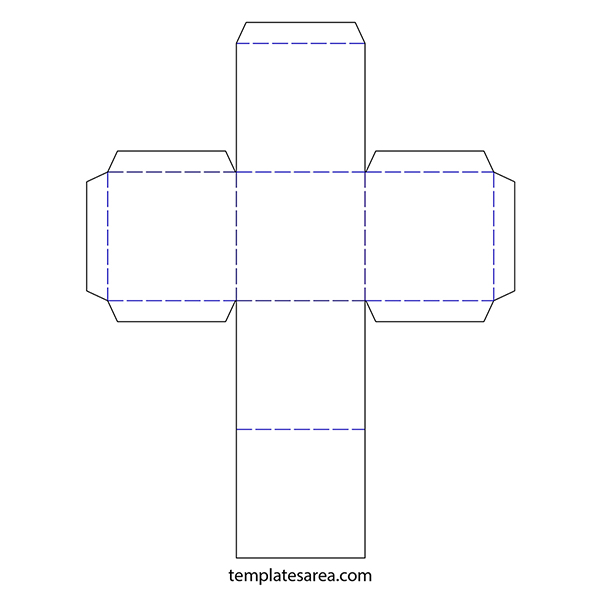 Free printable blank cube template for childrens activities