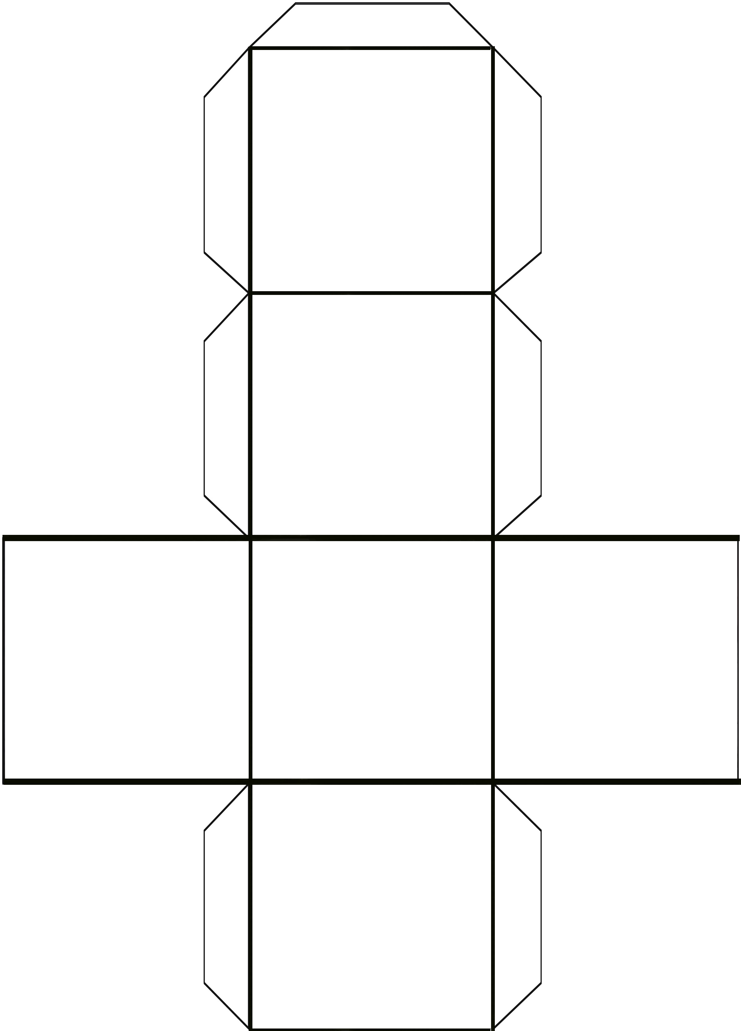 Printable cube pattern or template