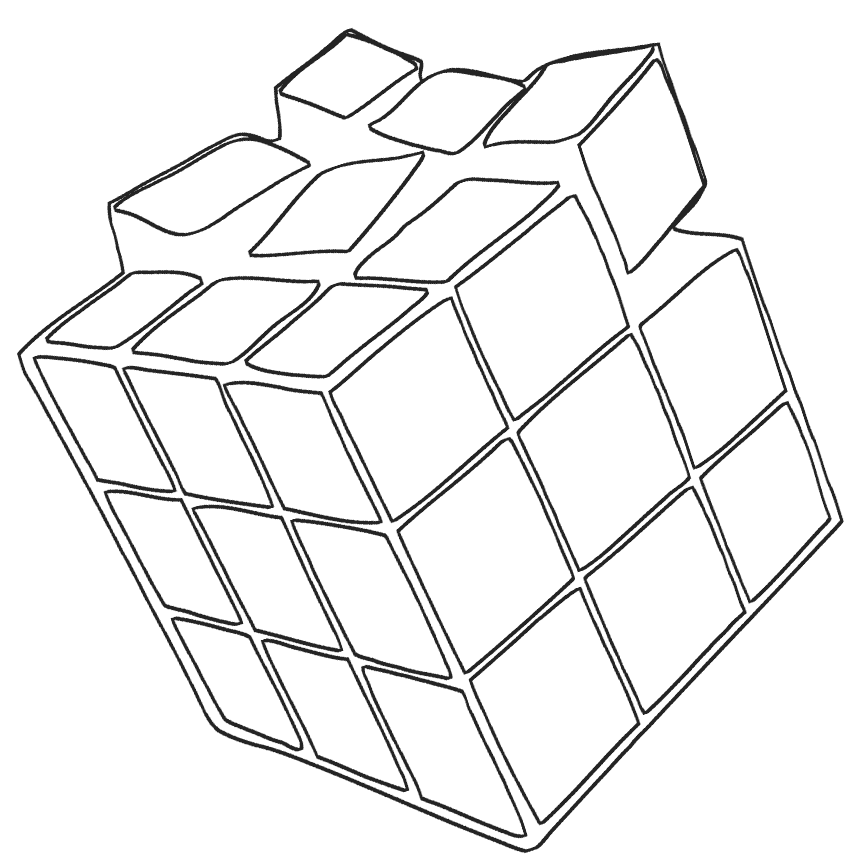 Rubiks cube coloring pages