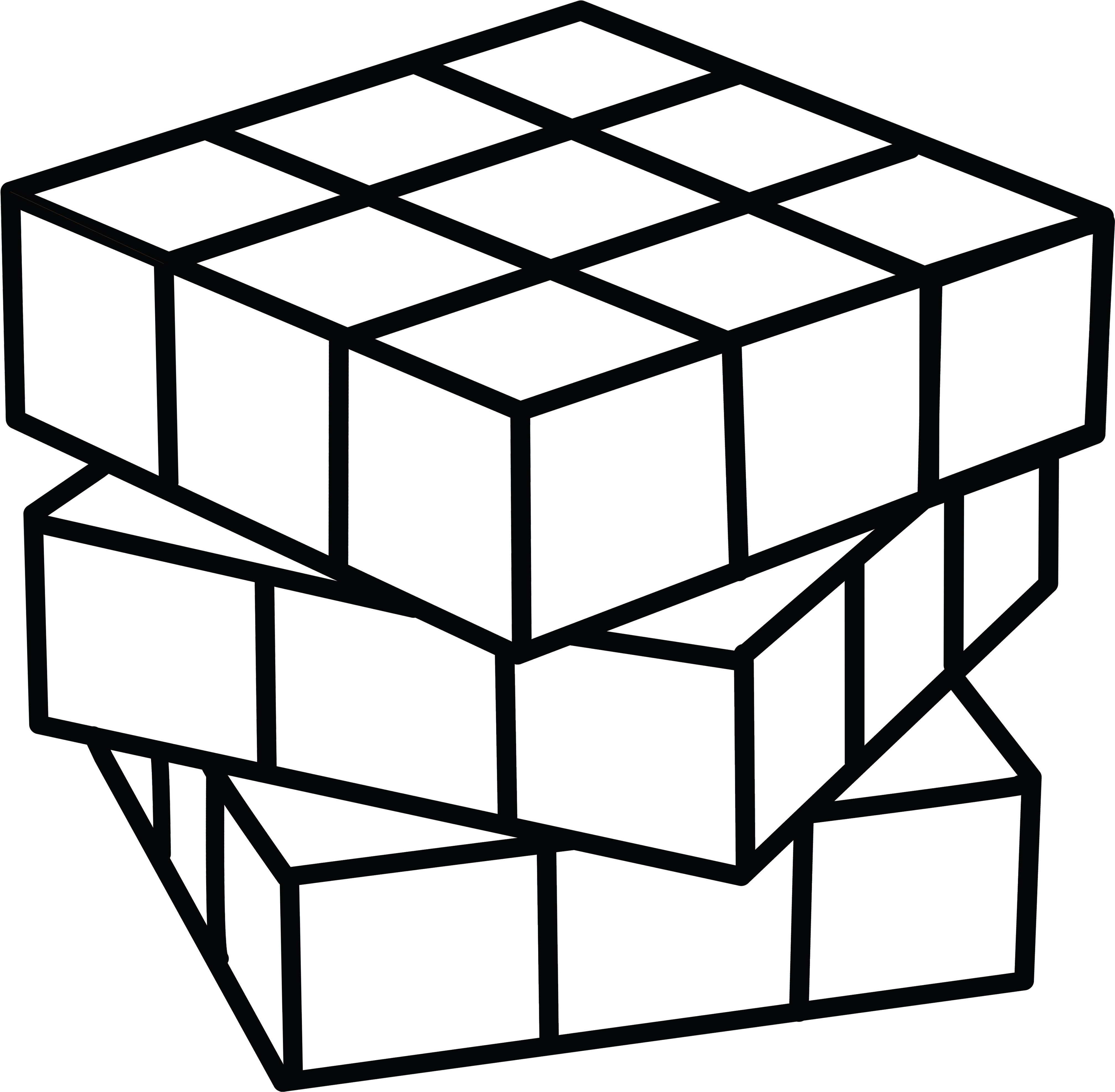 Rubiks cube coloring pages