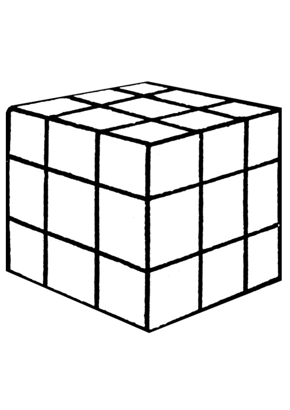 Coloring pages rubiks cube coloring page for kids