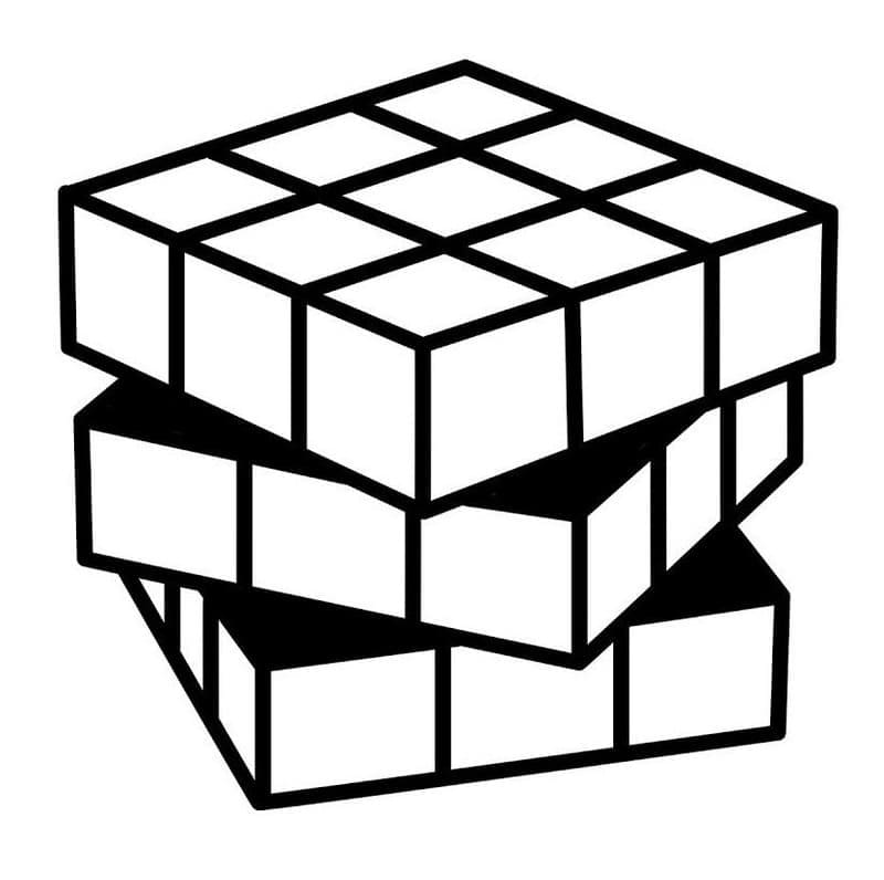 Normal rubiks cube coloring page