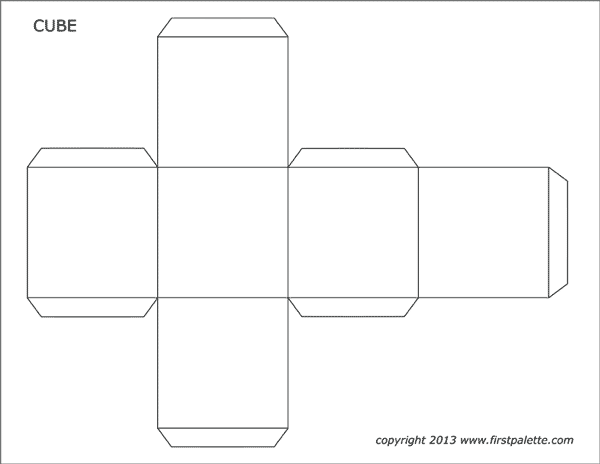 Cube templates free printable templates coloring pages