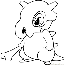 Cubone pokemon coloring pages for kids