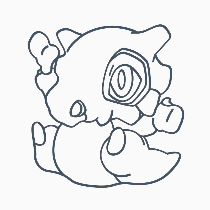 Stl file cubone cookie cutter pokemon anime chibi ðªãmodel to download and d printãcults