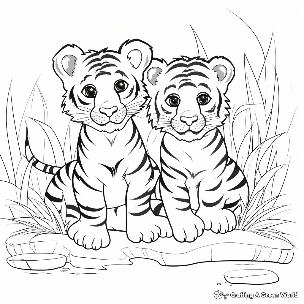 Tiger cub coloring pages