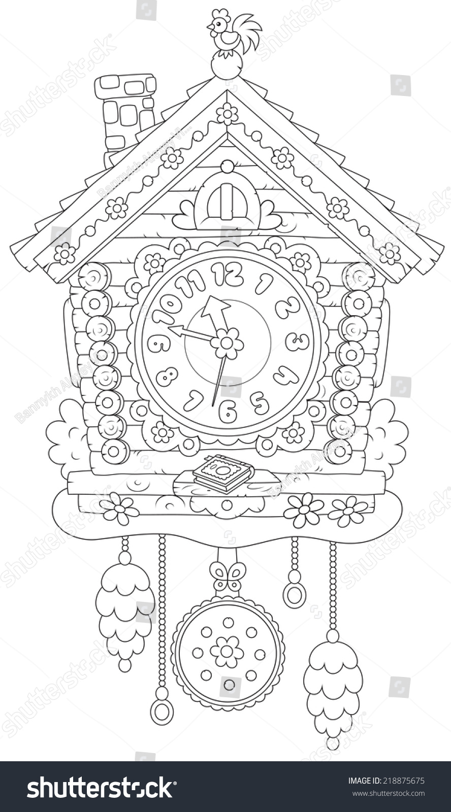 Cuckoo clock stock vector royalty free