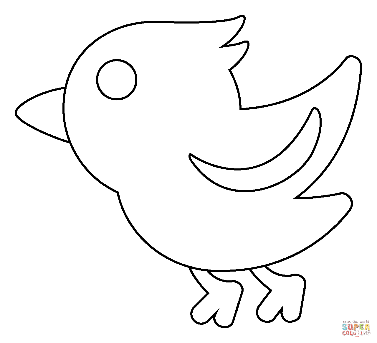 Bird emoji coloring page free printable coloring pages