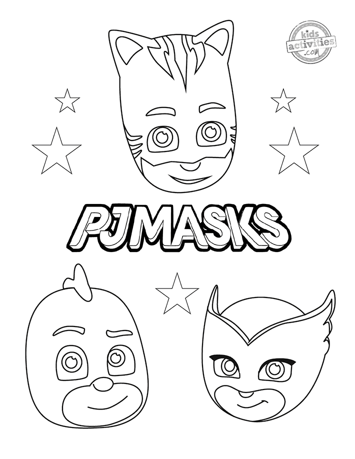 Pj masks coloring pages printable for free download