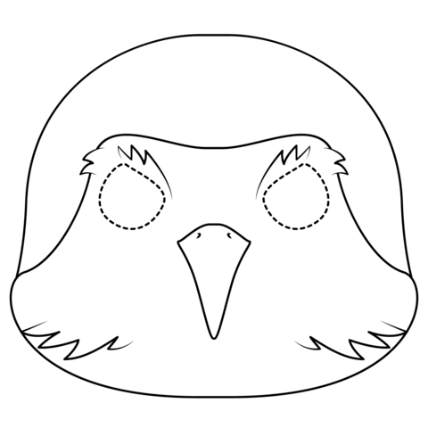 Robin bird mask coloring page free printable coloring pages