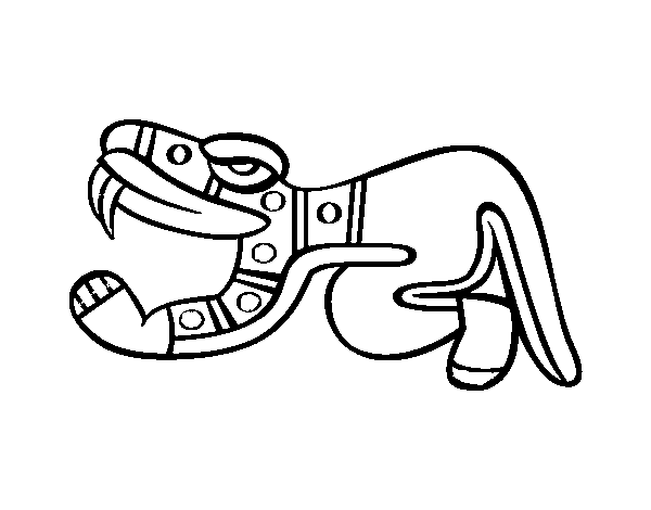 The aztecs days the lizard cuetzpalin coloring page