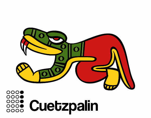 Colored page the aztecs days the lizard cuetzpalin painted by user not registered