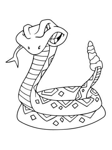 Rattlesnake coloring page free printable coloring pages