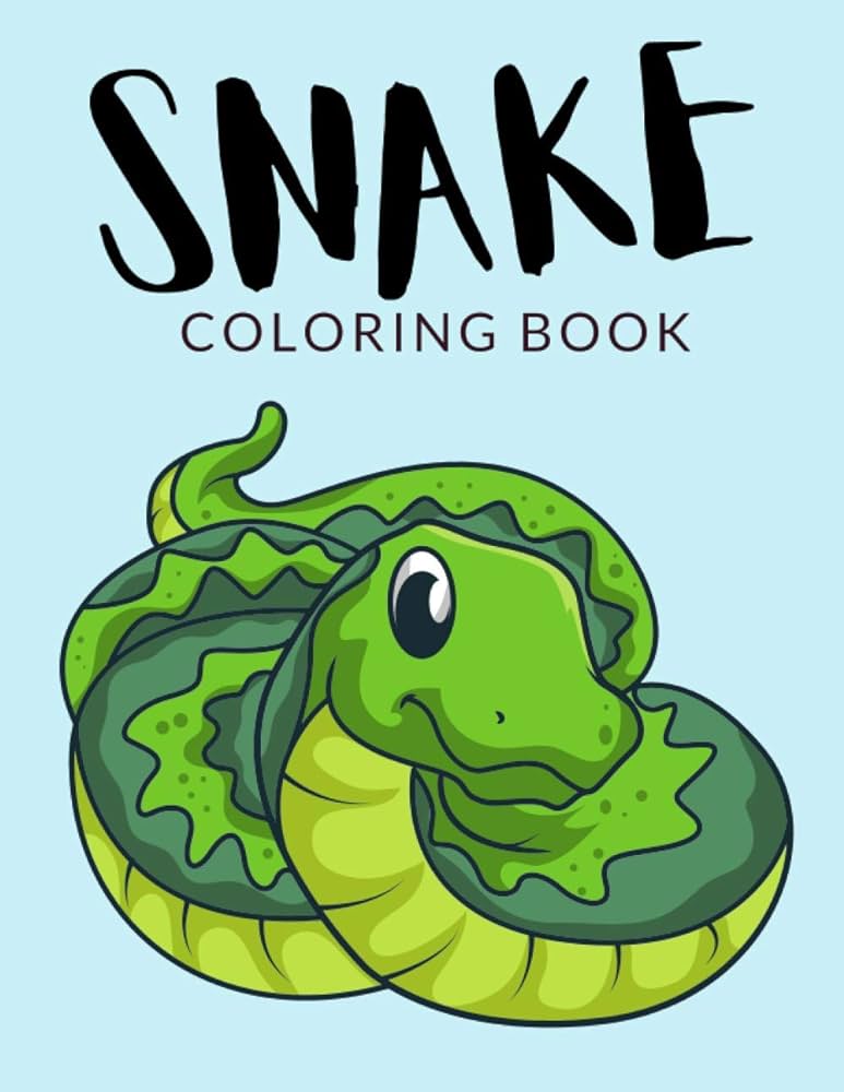 Snake coloring book snake coloring pages for preschoolers over pages to color perfect snake animal coloring books for boys girls and kids of ages