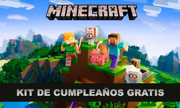 Nuevo kit de cumpleaãos de minecraft gratis pa imprimir