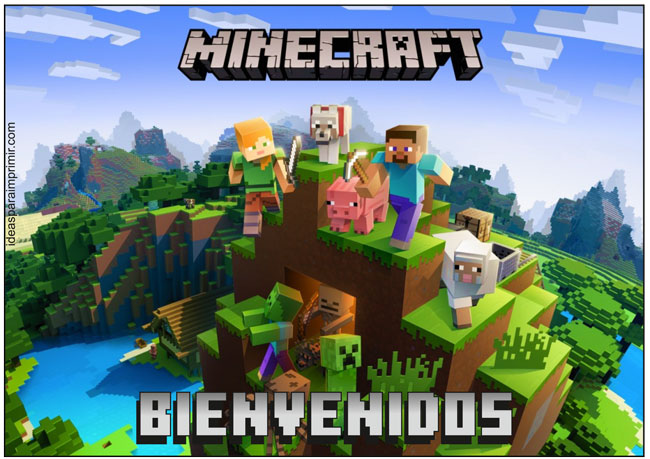 Nuevo kit de cumpleaãos de minecraft gratis pa imprimir