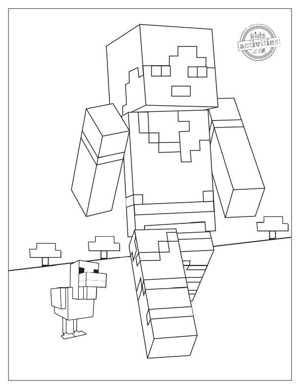 Free printable minecraft coloring pag for kids minecraft printabl minecraft coloring pag activiti for boys