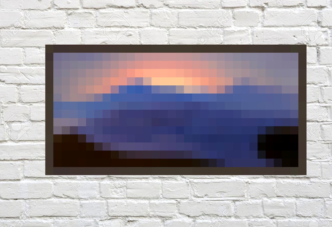 Sunset minecraft painting digital download print out poster