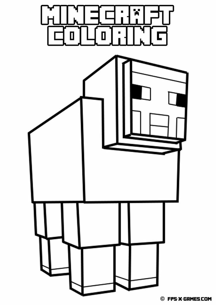 Minecraft free to color for kids