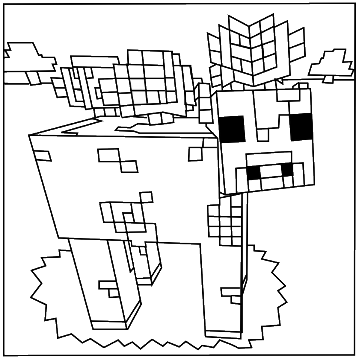 Minecraft coloring pages â birthday printable