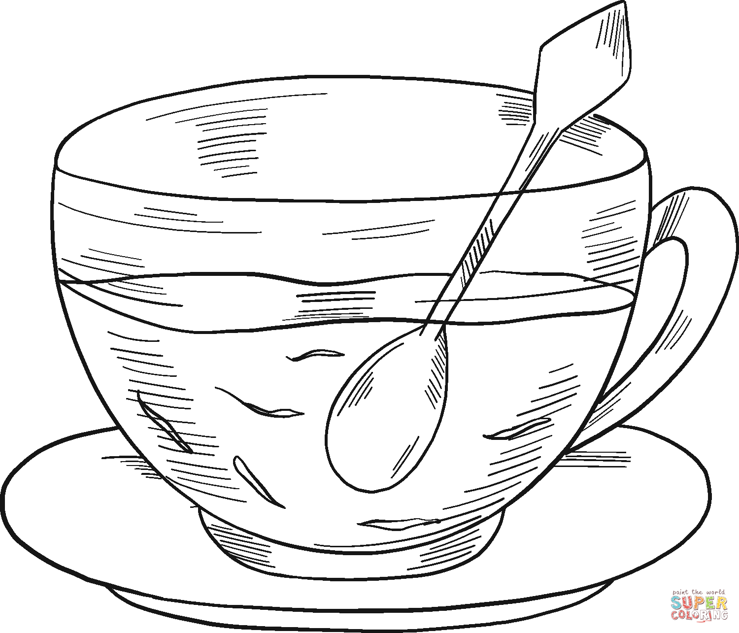 Cup of tea coloring page free printable coloring pages